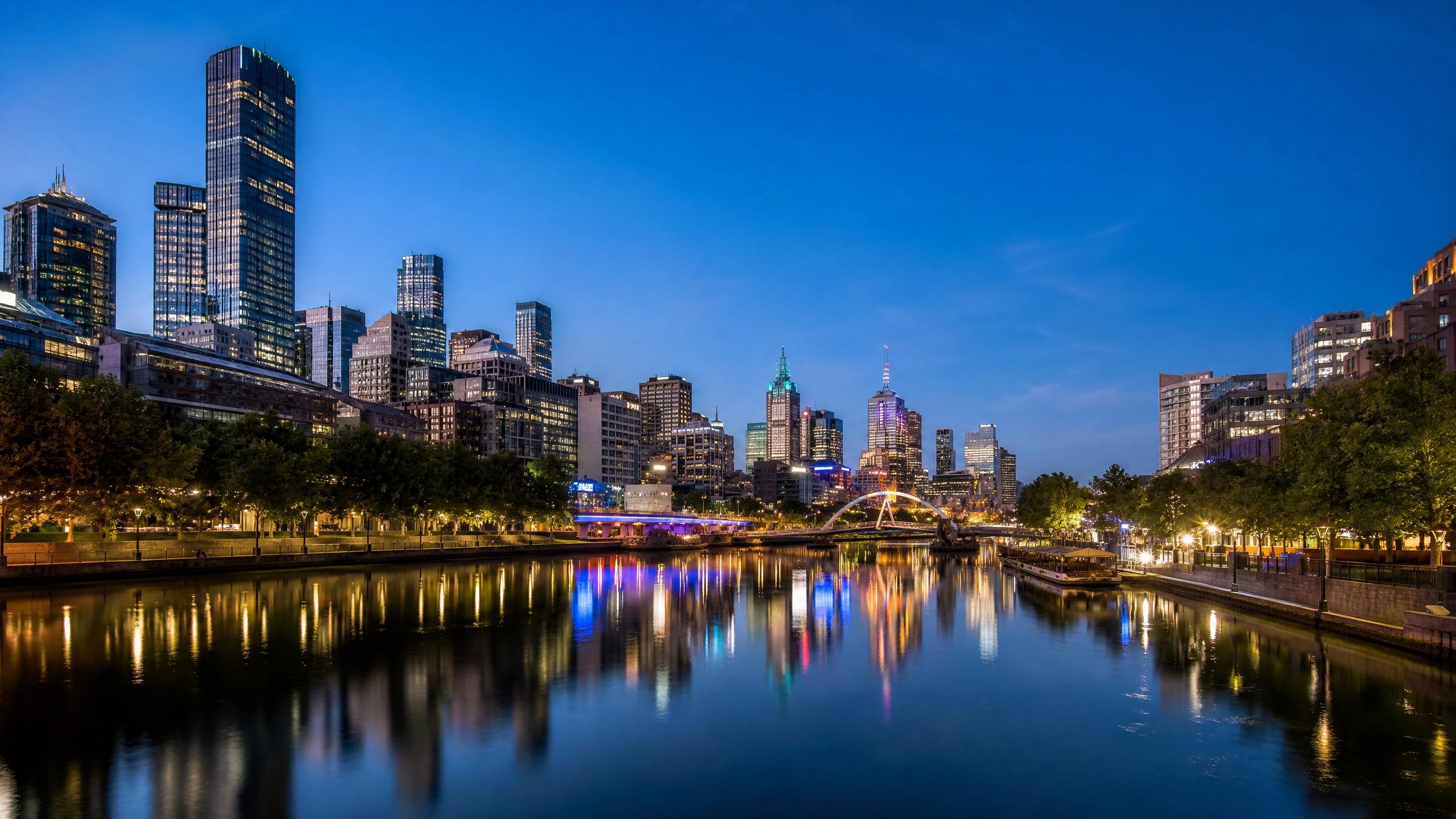 Melbourne Southbank Skyline at Night