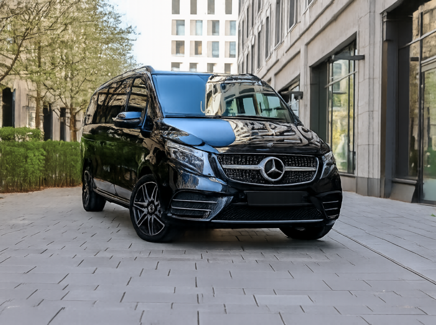 Mercedes-Benz V-Class on a Melbourne street for a corporate transfer