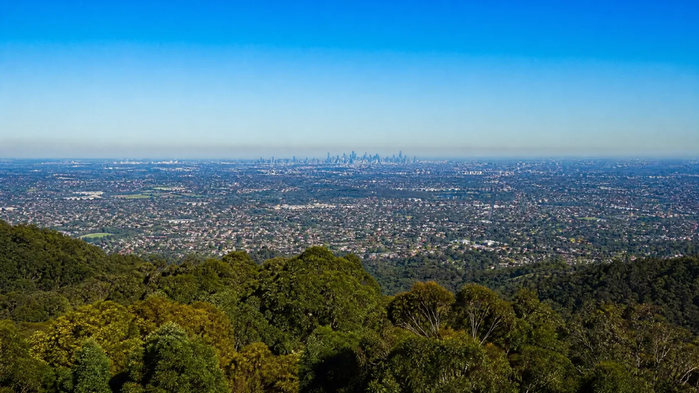 Melbourne City View from Dandenong Ranges