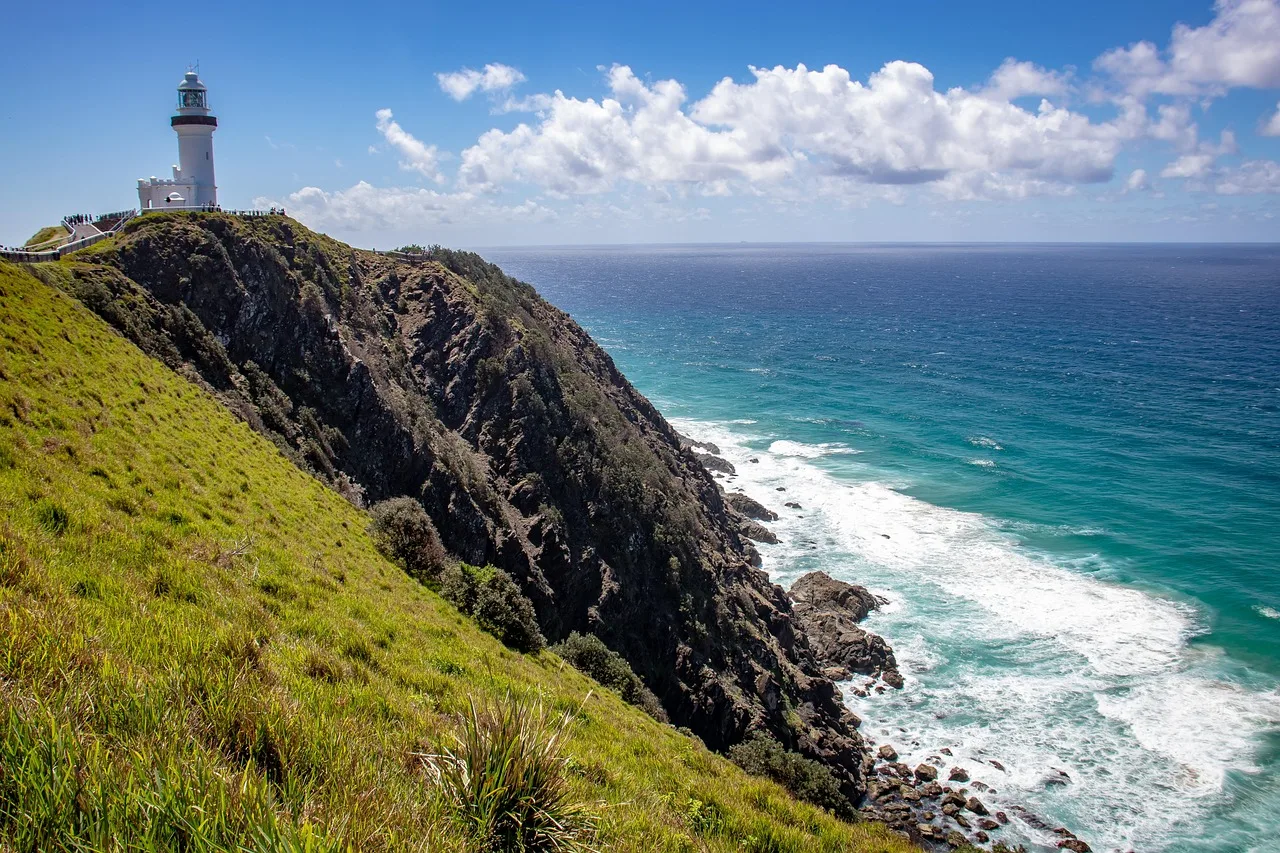 Cape Byron lighthouse above the headland at Byron Bay