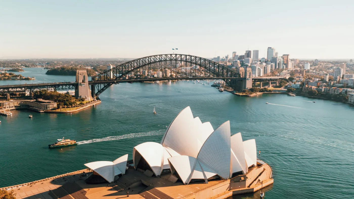 Sydney Harbour Bridge seen across the water
